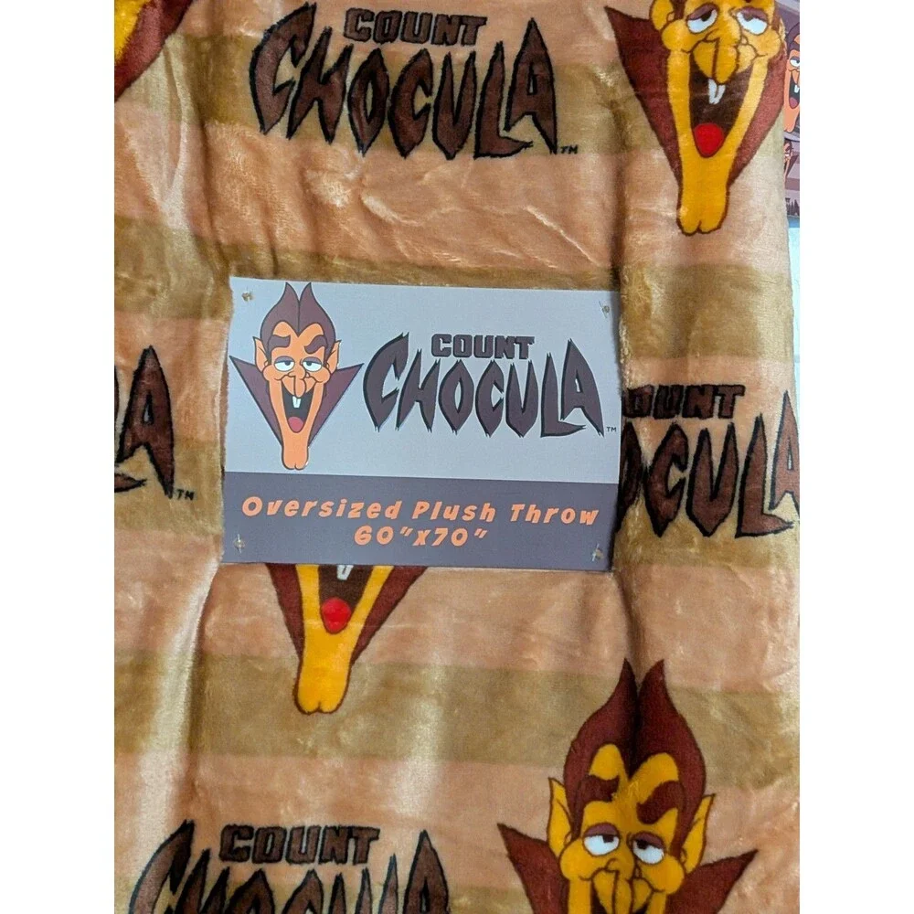 Count Chocula Oversized Plush Throw Blanket All-Over Pattern 60x70